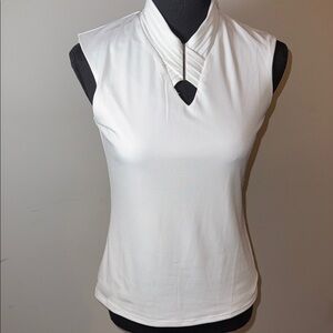 Elegant White Sleeveless Top